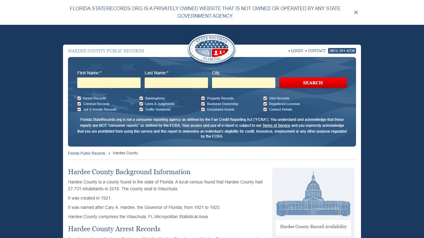 HARDEE COUNTY PUBLIC RECORDS - Florida State Records